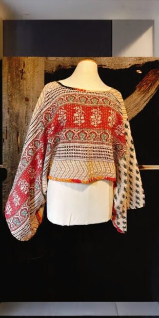 Wholesale Kantha Crop Tops | Bohemian Block Print Blouse Manufacturer & Exporter
