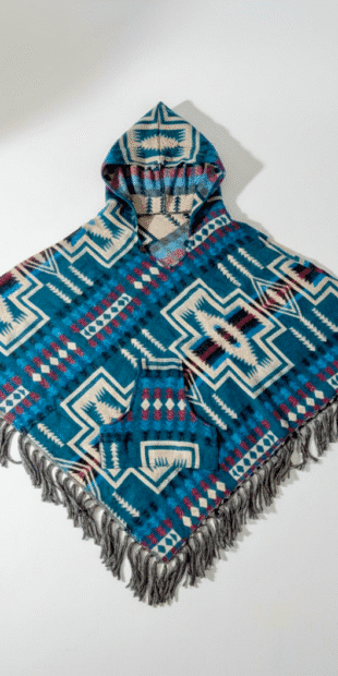 Wholesale Hooded Aztec Geometric Ponchos | Southwestern Inspired Shawl Manufacturer & Exporter